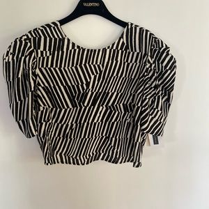 Crop printed blouse